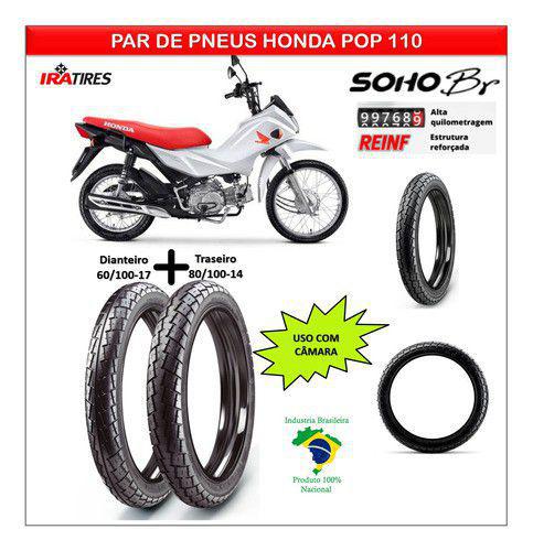 Pneus Honda Pop 110 Todas Par Dianteiro e Traseiro Ira Br