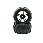 Pneus 2PCS carro de borracha do pneu da roda 82 mil¨ªmetros Para 01:16 RC On Road rastreador de Rock Truck Car