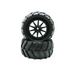 Pneus 2PCS carro de borracha do pneu da roda 82 mil¨ªmetros Para 01:16 RC On Road rastreador de Rock Truck Car