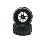 Pneus 2PCS carro de borracha do pneu da roda 82 mil¨ªmetros Para 01:16 RC On Road rastreador de Rock Truck Car