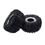 Pneus 2PCS carro de borracha do pneu da roda 82 mil¨ªmetros Para 01:16 RC On Road rastreador de Rock Truck Car