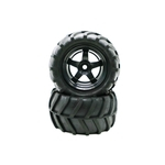 Pneus 2PCS carro de borracha do pneu da roda 82 mil¨ªmetros Para 01:16 RC On Road rastreador de Rock Truck Car