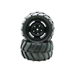 Pneus 2PCS carro de borracha do pneu da roda 82 mil¨ªmetros Para 01:16 RC On Road rastreador de Rock Truck Car