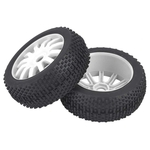 Pneus pneus de borracha da borda da roda hub para 1/8 Curso de curta duração RC Car Acessório (branco)