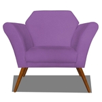 Poltrona Decorativa Anitta Suede Roxo - AM Decor