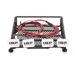 Rc 1/10 Metal Telhado Rack Bagagem Transportadora Com/4 Led Luz Para Carro De Buggy Esteira Rolante