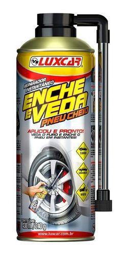 Reparador Instantâneo Luxcar Pneu Cheio 400ml Enche e Veda