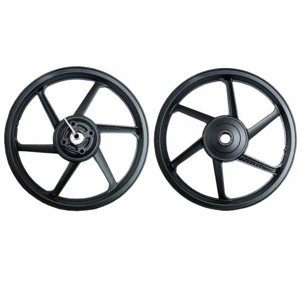 Roda 6 Palitos Titan 125 Fan 125 2009 a 2013 Lona Preta Fabreck Par