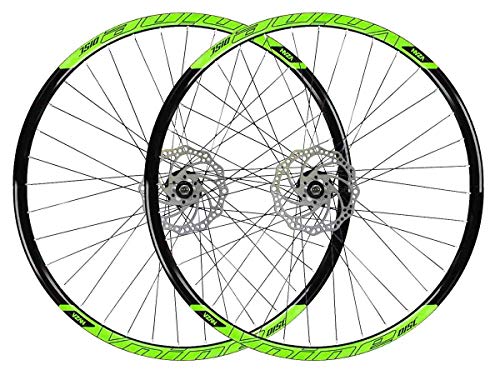 Roda 29 Vzan Vnine 36f Preto e Verde Cubo Rolamento e Freio