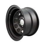 Roda Aro 15 Daytona Black 15x8 Furação 5x139,7 em Aço - Offset: -35 - Jeep Willys Rural F75 / Suzuki Samurai / Lada Niva / Ford F100 F1000 F150