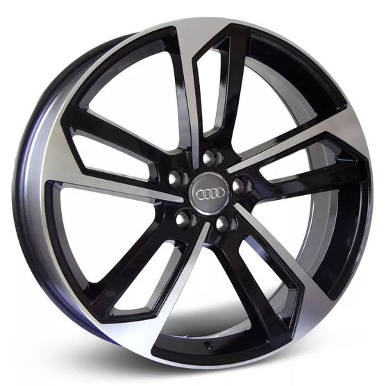 Roda Audi A4 2017 Aro 20 - Preta com Face Polida 5x112 Tala: 8,0 Off-Set: 45