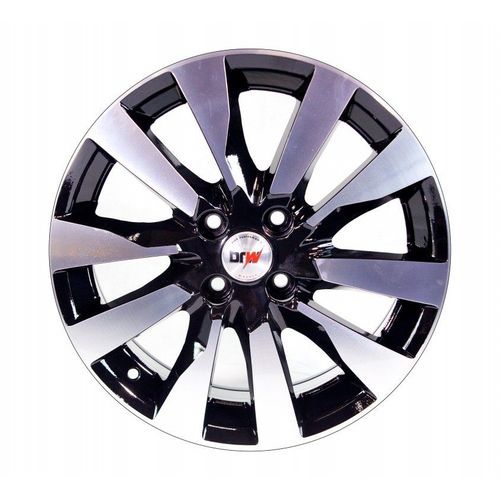 Roda BRW 1310 Nissan Aro 16 4x100 Preto e Diamantada ET42