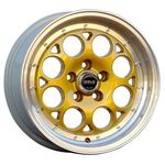 Roda C17 Aro 17x7 4x100 Dourada Diamantada KR