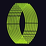 Roda de Automóvel e motocicleta Stickers verde fluorescente Adesivos Refletivos