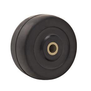 Roda de Borracha 2" Leve 25kg Eixo Bucha 6mm Borracha Preta - Peça - Vonder