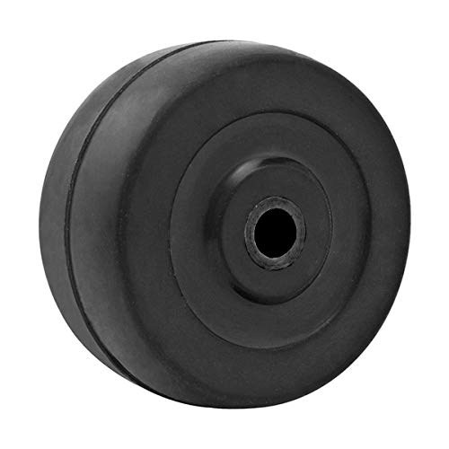 Roda de Borracha 2" Leve 25kg Eixo Bucha 6mm Borracha Preta - Vonder