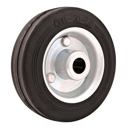 Roda de Borracha Preta Leve 5" Capacidade de Carga 100kg 3579538740 Vonder