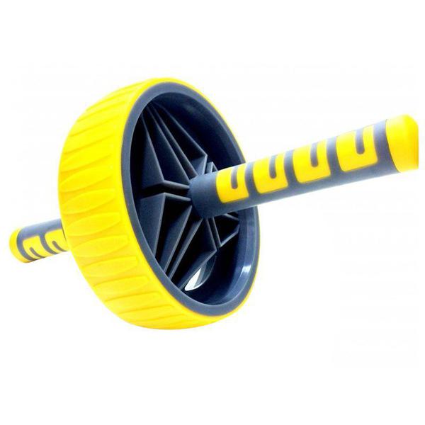 Roda de Exercícios Exercise Wheels Amarela com Pega Anatômica - LIVEUP LS3371 - Liveup Sports