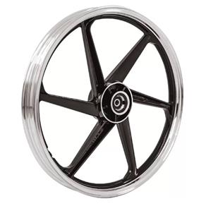 Roda de Magnésio Titan 125 Es 6 Pontas Preto Diamantado - Scud