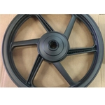 Roda Dianteira Liga leve cor preto modelo 6 Palitos para Honda Titan Cg 125 150 160 uso de freio a tambor e câmara de ar marca Fabreck