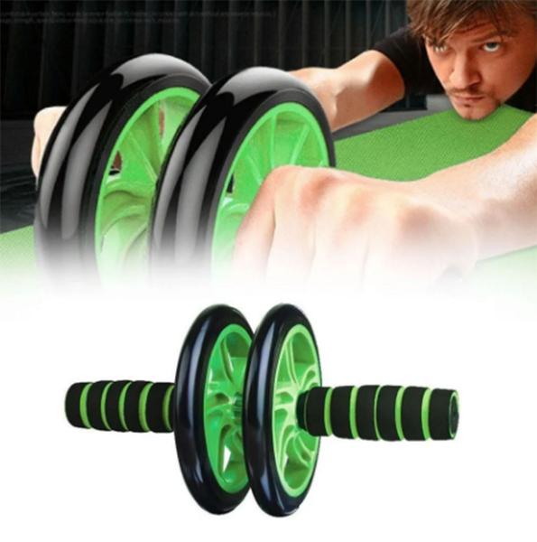 Roda Dupla Exercícios Abdominal Fitness Músculos - +Br