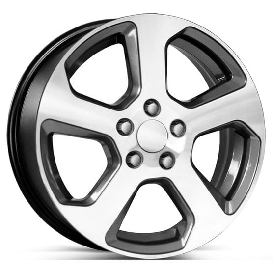 Roda KR R40 Golf GTI G7 Aro 15 - Grafite com Face Polida 4x100