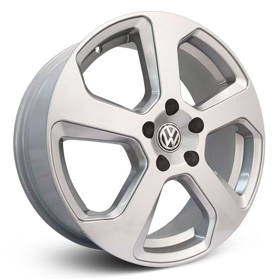 Roda KR R40 Golf GTI G7 Aro 15 - Prata com Face Polida 5x100