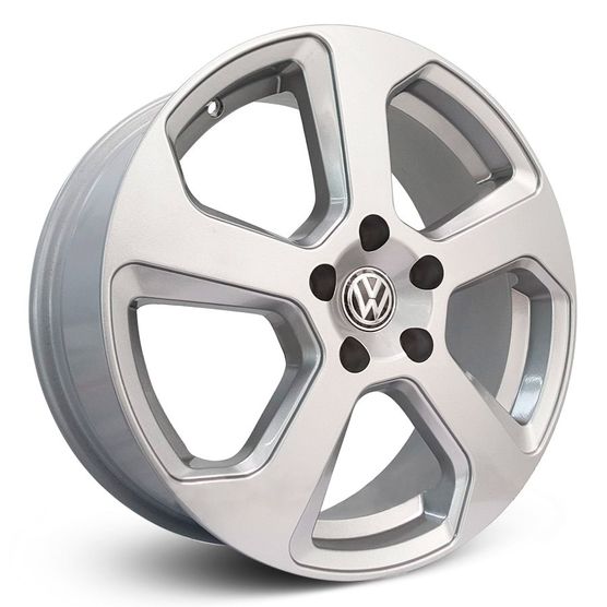 Roda KR R40 Golf GTI G7 Aro 17 - Prata com Face Polida 5x105