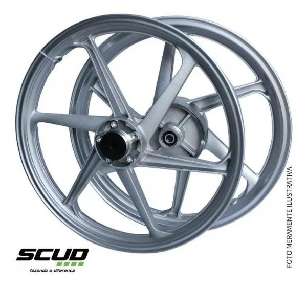 Roda Liga Leve Scud Prata 6p Titan/150 Freio Disco 2004/2013