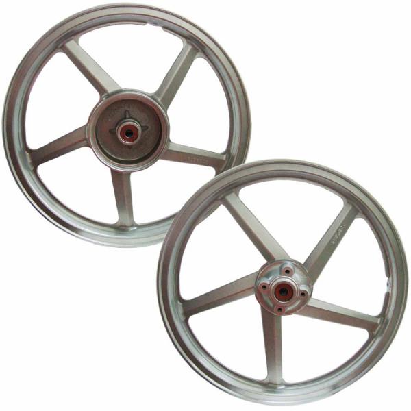 Roda Liga Leve Ybr 125 a Disco Prata Par Fabreck