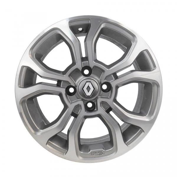 Roda M7 Aro 15x6 4x100 Grafite Claro Diamantada KR