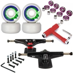 Roda Next Moska 54mm + Truck Fun Light 139mm + Abec 7 + Chave + Parafusos