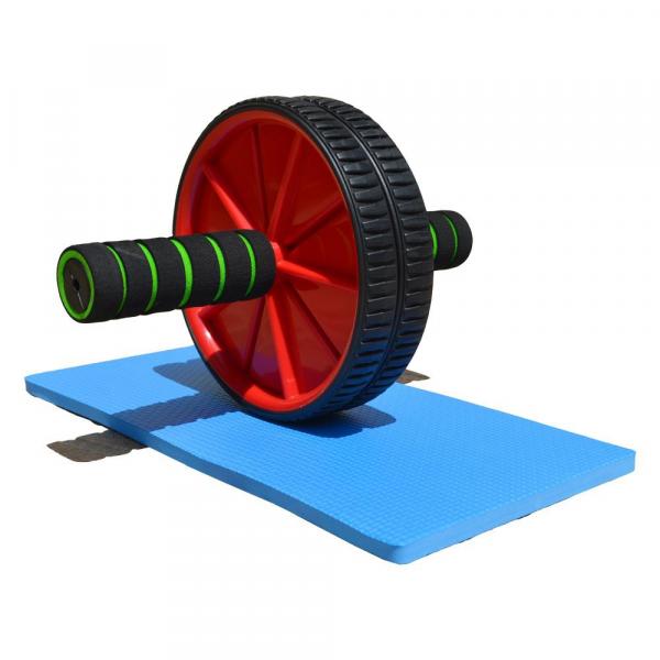 Roda para Exercícios Abdominal Lombar Exercise Wheel + Apoio - Black Bull