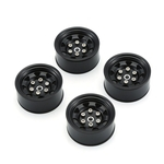 Roda Preto AX515BK RC Car liga de alum¨ªnio Rim 4PCS 1.55in beadlock cubo de roda