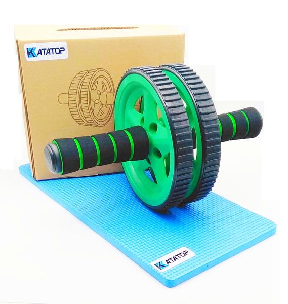 Roda Rolinho Exercícios Abdominal Musculação com Mini Tapete - Katatop