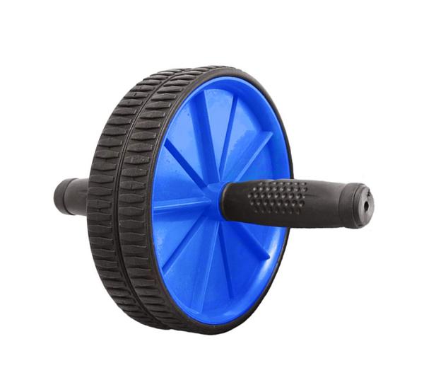 Roda Rolo Exercicios Abdominal Lombar Exercise Wheel + Apoio - Azul - Horizonte