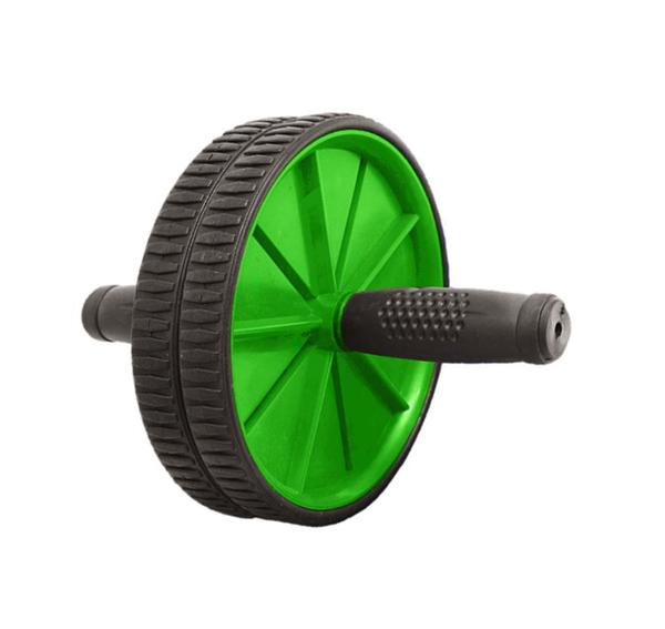 Roda Rolo Exercicios Abdominal Lombar Exercise Wheel + Apoio - Verde - Horizonte