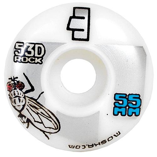 Roda Skate Moska Rock 53d 55mm Street Kit com 4 Rodas Branca e Cinza