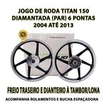 Roda Titan 150 Fan 150 Preta Borda Diamantada Freio Tambor Ano 2004 a 2013 Scud
