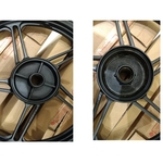 Roda Traseira De Liga Leve cor preto Modelo 5 Palitos para Honda Titan 150 freio a tambor e uso de câmara de ar
