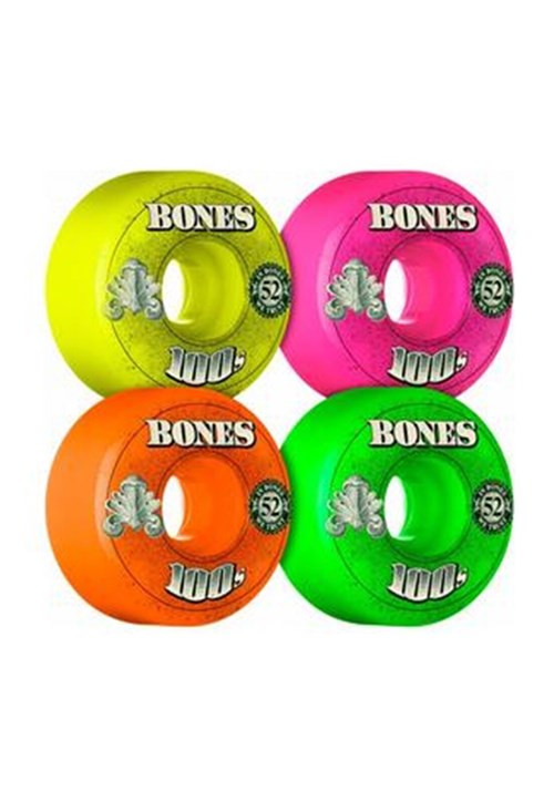 Rodas Bones 100’s OG Formula Colors 52mm V-1 Colorida