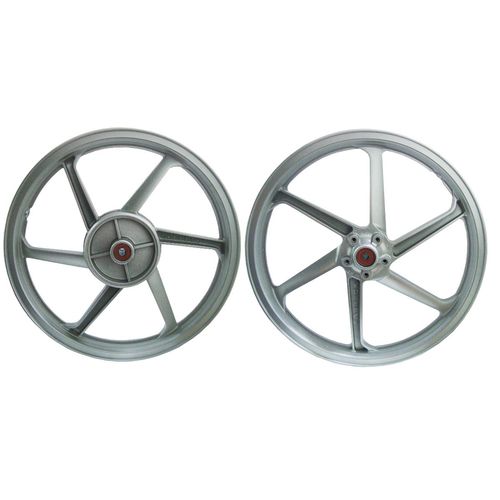 Rodas Esportivas Fabreck 6 palitos titan/fan/sport/mix para Fan 2008 a 2013 a disco prata