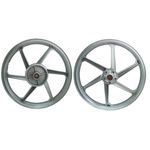 Rodas Esportivas Fabreck 6 palitos titan/fan/sport/mix para Fan 2008 a 2013 a disco prata