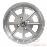 Rodas Fusca Aro 17X6 R84 Preta C/Diamante 4X130