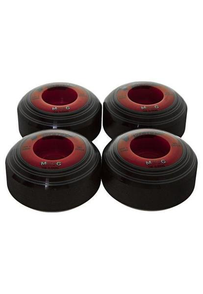 Rodas Moog Dual Core Studio 52mm Preto e Vermelho