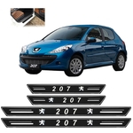 Soleira Platinum Peugeot 207 2009 a 2015 4 Peças Preto sp051