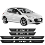 Soleira Platinum Peugeot 308 2012 A 2019 4 Peças Preto Sp041