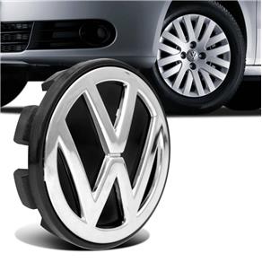 Sub Calota Centro Miolo de Roda Volkswagen 51mm Preto e Cromado
