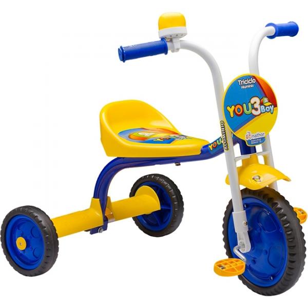 Triciclo Infantil Nathor You 3 Boy com Buzina e Paralama Azul