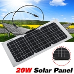 Ficha técnica e caractérísticas do produto 20 w Célula Solar Flexível 18 V DIY Módulo Painel Crocodilo Clipe Conector Painel Solar Monocristalino Para Carro Iate Carregador Ao Ar Livre